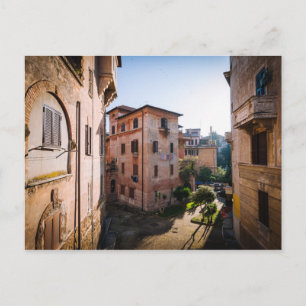 Ruhige malerische Straße in Rom Italien Postkarte