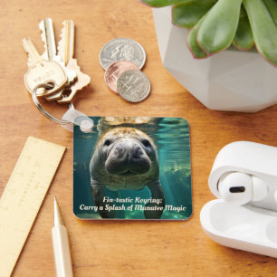 Ruhige Manatee-Umarmung: Anpassbare Manatee Schlüsselanhänger
