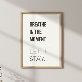 Ruhige Meditationsdekoration, Minimaler Achtsamkei Poster