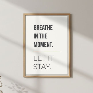 Ruhige Meditationsdekoration, Minimaler Achtsamkei Poster