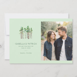 Ruhige Minz-Tannen Save The Date