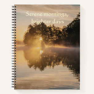 Ruhige Morgen Heller Tage Nebelsee Notizbuch