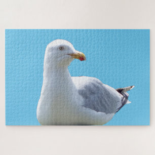 Ruhige Möwen-Strandszene Küsten-Vogel-Foto Puzzle