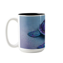 Ruhige Ozean-Schildkröten-Kunst – Blaue und violet