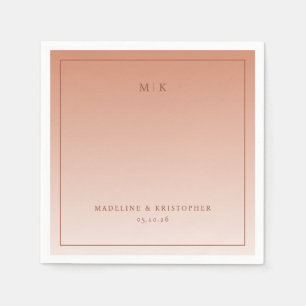 Ruhige Pfirsich-Minimalistin Serviette