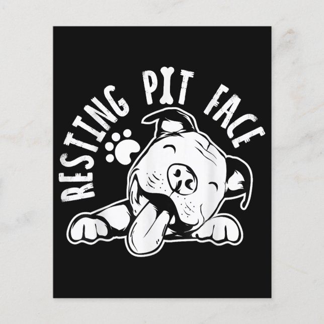Ruhige Pit Face Funny Dog Pitbull Meme (Vorderseite)