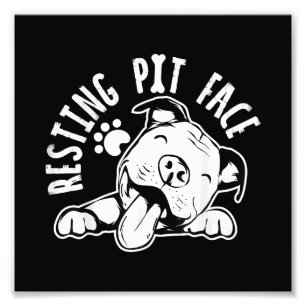 Ruhige Pit Face Funny Dog Pitbull Meme Bekleidung Fotodruck