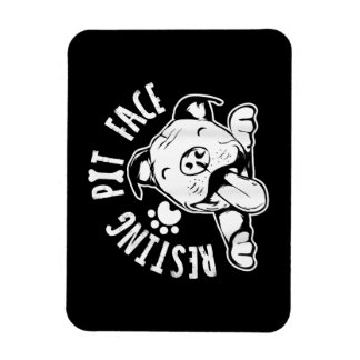 Ruhige Pit Face Funny Dog Pitbull Meme Bekleidung Magnet
