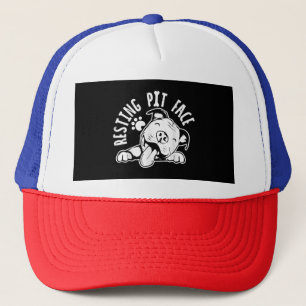Ruhige Pit Face Funny Dog Pitbull Meme Bekleidung Truckerkappe
