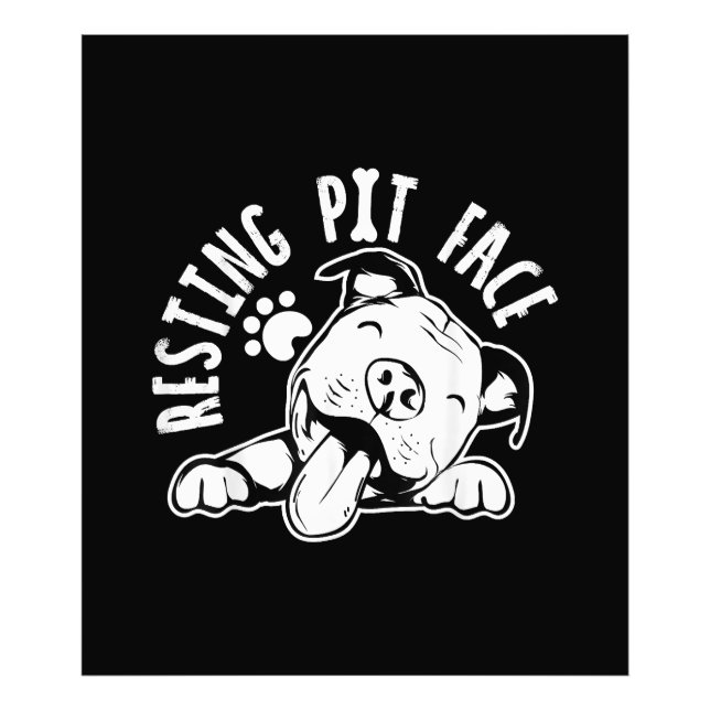 Ruhige Pit Face Funny Dog Pitbull Meme Fotodruck (Vorne)