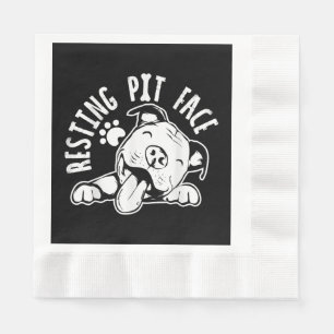 Ruhige Pit Face Funny Dog Pitbull Meme Serviette