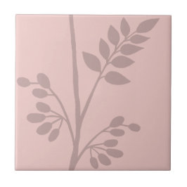 Ruhige Reflektionen des Wachstums L Graue Silhouet Fliese