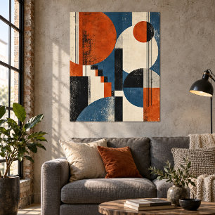 Ruhige Rost-Geometrie-Kunst drucken Poster