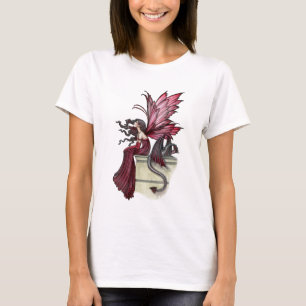 Ruhige Ruby Gothic Rote Fee und Drache T-Shirt