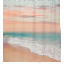Ruhige Sandstrandlandschaft Duschvorhang