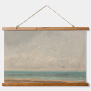 Ruhige See 1866 Gustave Courbet Nationalgalerie Wandteppich Mit Holzrahmen