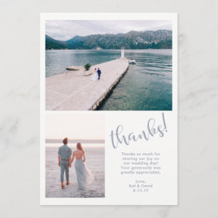 ruhige See   Zwei Fotos Hochzeit Danke