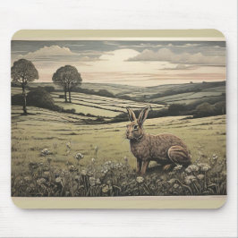 Ruhige Seite Grüne Printmedien Landschaft und Kani Mousepad