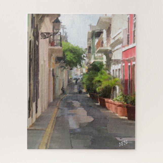 Ruhige Straße von San Juan Puerto Rico Puzzle (Vertikal)