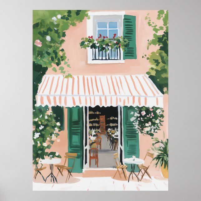Ruhige Terrasse in Rom Poster (Vorne)