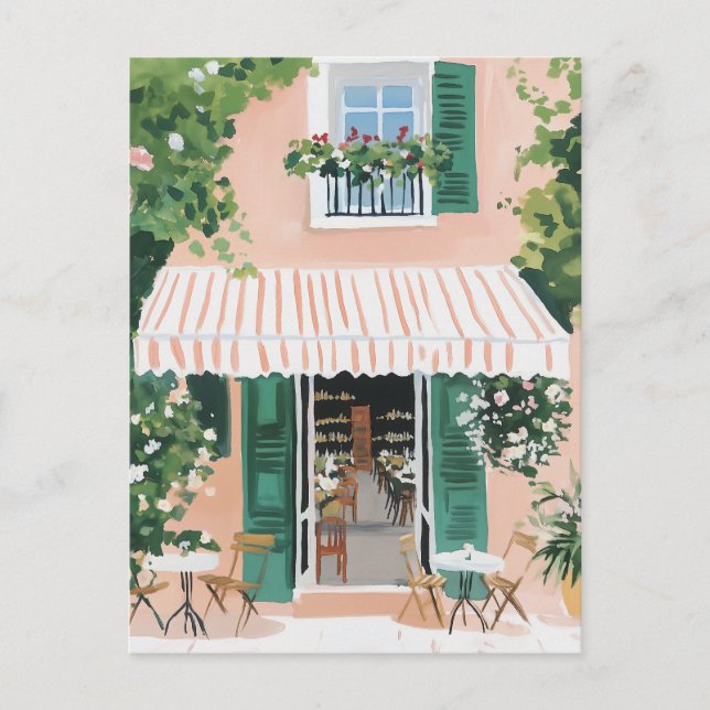 Ruhige Terrasse in Rom Postkarte (Vorderseite)