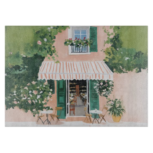 Ruhige Terrasse in Rom Schneidebrett (Vorderseite)