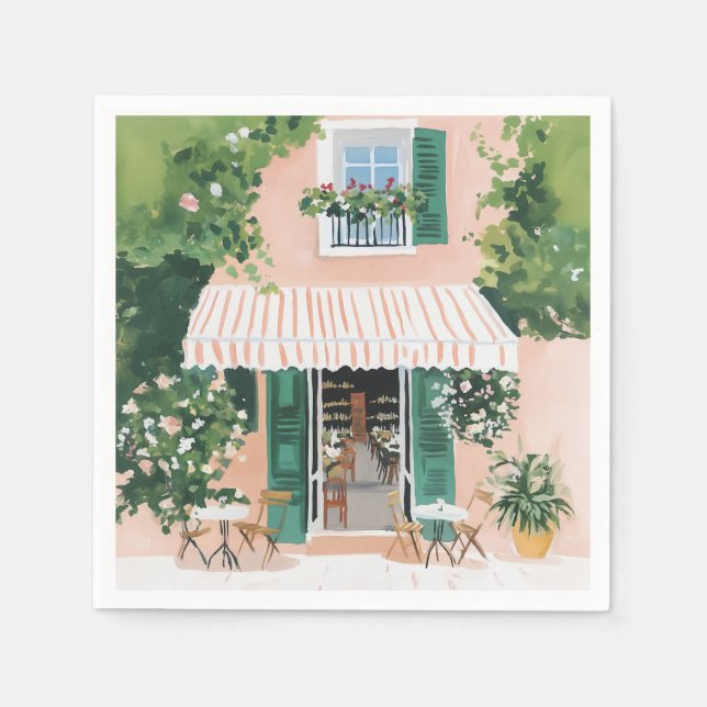 Ruhige Terrasse in Rom Serviette (Vorderseite)