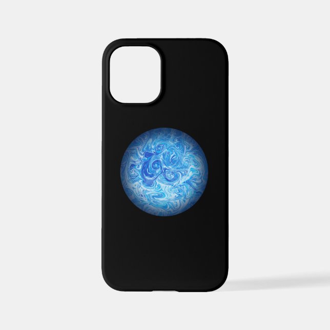 Ruhige Tide Fluid Art Phone Case iPhone 12 Mini Hülle (Rückseite)
