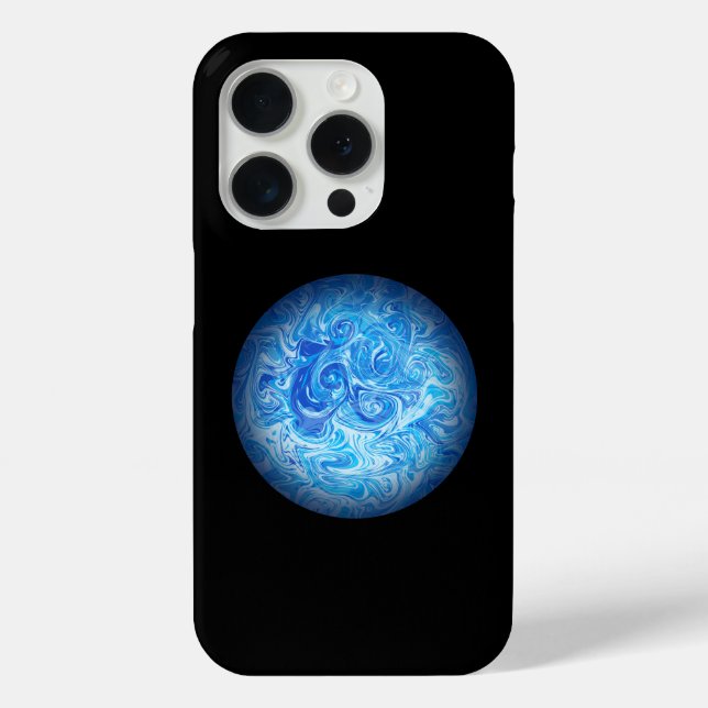 Ruhige Tide Fluid Art Phone Case iPhone 15 Pro (Rückseite)