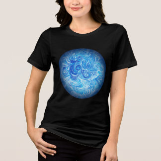 Ruhige Tide Fluid Art T-Shirt Tri-Blend Shirt