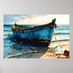 "ruhige Tides". Farbenfrohe Seascape Poster