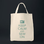 Ruhige und Aquamarine Totbeutel behalten Tragetasche<br><div class="desc">Behalt Calm and Sew On Serie aquamarin Tote Tasche von WRKDesign.</div>
