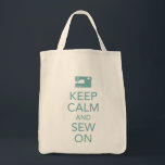 Ruhige und Aquamarine Totbeutel behalten Tragetasche<br><div class="desc">Behalt Calm and Sew On Serie aquamarin Tote Tasche von WRKDesign.</div>