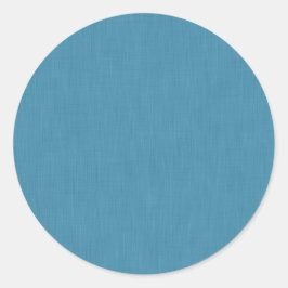 Ruhige und einfache blaue Leinenstruktur-Hintergru Runder Aufkleber