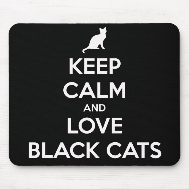 Ruhige und Liebe schwarze Katzen behalten Mousepad (Vorne)