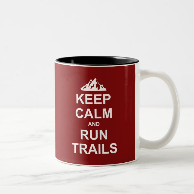 Ruhige und ultra laufende Trails behalten Zweifarbige Tasse (Rechts)