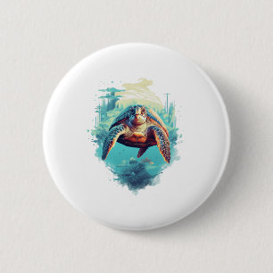Ruhige Unterwasser-Schildkröte Kopie Kopie Button