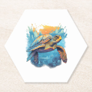 Ruhige Unterwasser-Schildkröte Kopie Untersetzer