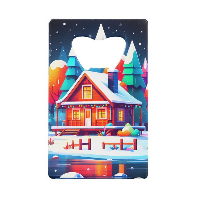 Ruhige Weihnachten Geldbeutel Flaschenöffner (Vorderseite)