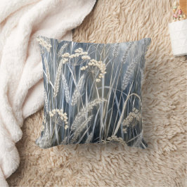 Ruhige Weizen-Wildblumen-Impressionistendesign Kissen