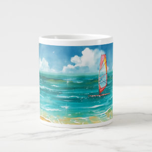 Ruhige Windsurf-Szene Jumbo-Tasse