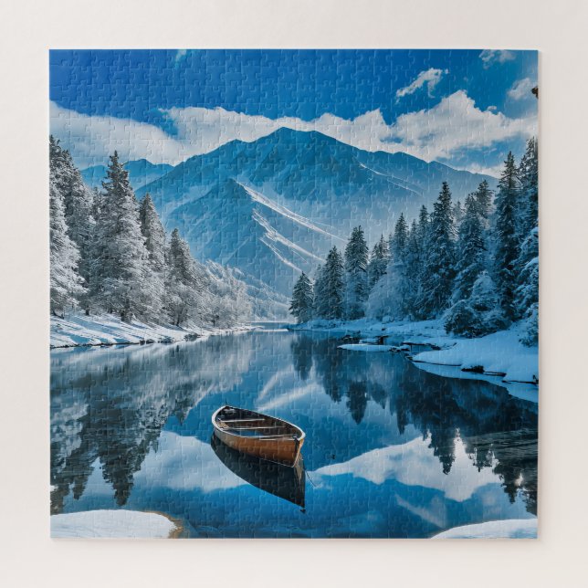 Ruhige Winterruhe Puzzle (Vertikal)