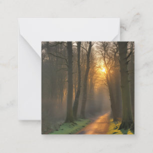 Ruhige Winterwaldlandschaft Mitteilungskarte