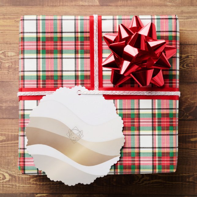 Ruhige Wüstenwellen mit Fennec Essence | Minimal S Ornament Karte (Insitu (Geschenk))