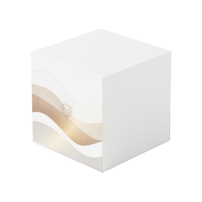 Ruhige Wüstenwellen mit Fennec Essence | Minimal S Würfel (Vorderseite Schrägansicht)