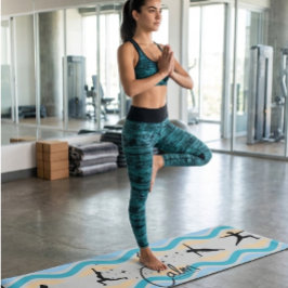 Ruhige Yogamatte | Beach Wave Fitness-Übung