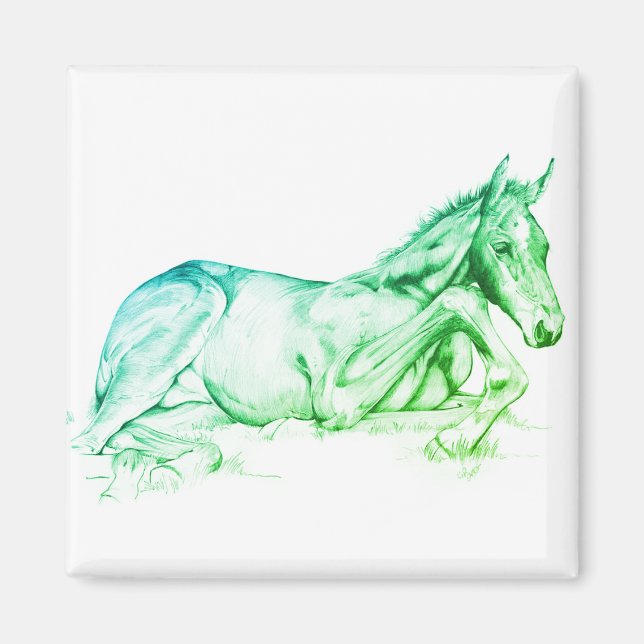 Ruhige Zeit (grün) Magnet (Vorne)