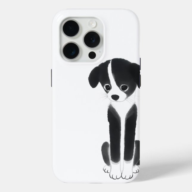 Ruhiger Begleiter – Zen-Tinten-Hündchen Case-Mate iPhone Hülle (Rückseite)