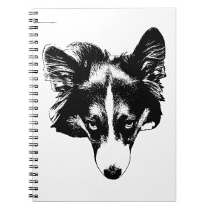 ruhiger Corgi mit leichter Neigung Notizblock