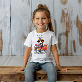 Ruhiger Feuerwehrmann auf einem lebhaften Feuerweh T-Shirt